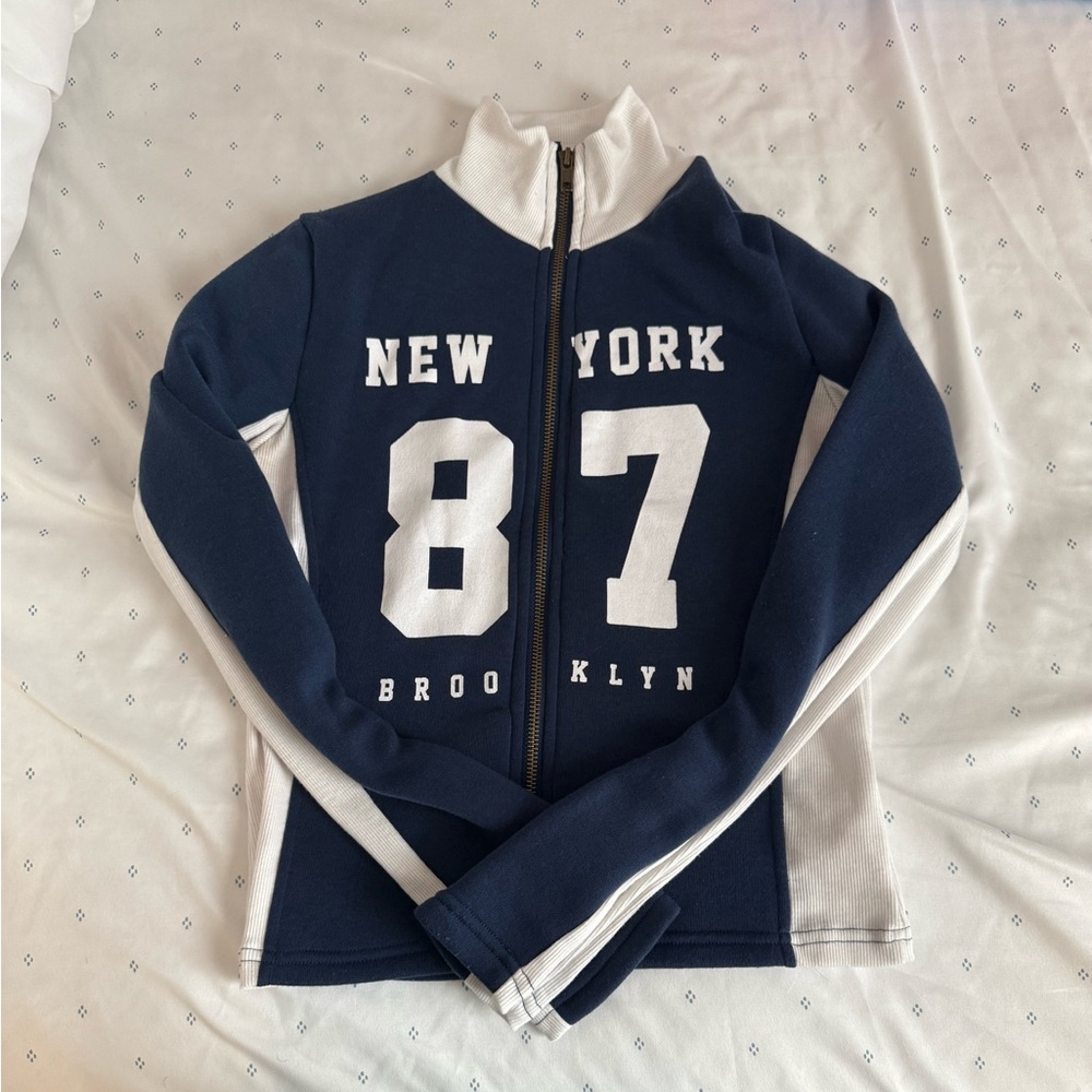 New York Brooklyn Navy and White Jacket